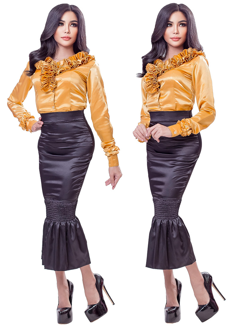 long satin fishtail skirt 05