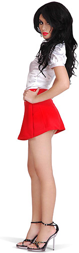 wrap over school mini skirt 5